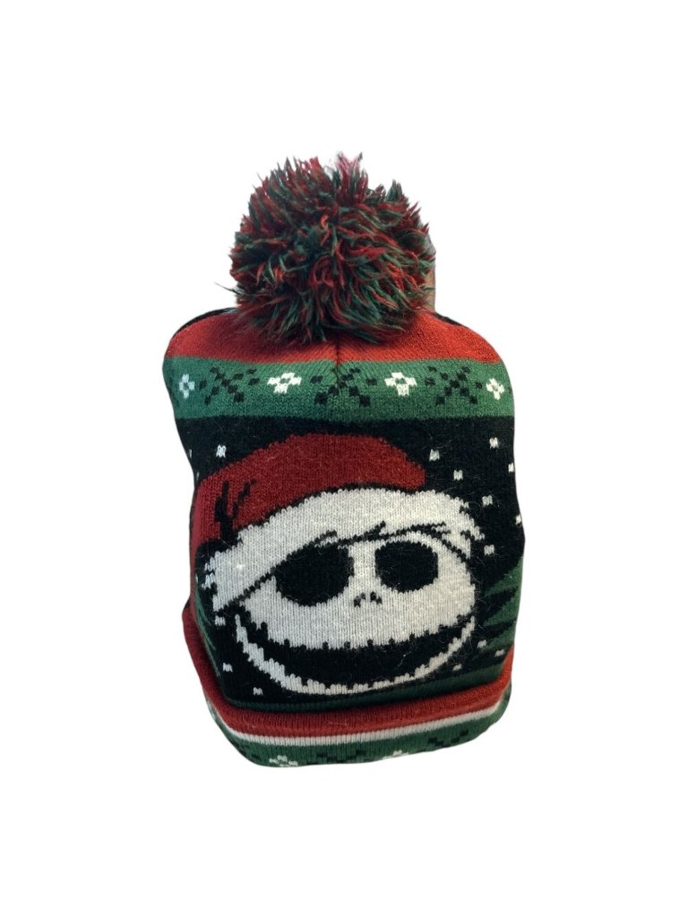 Disney Tim Burton's The Nightmare Before Christmas Jack Skellington Santa Pom Po